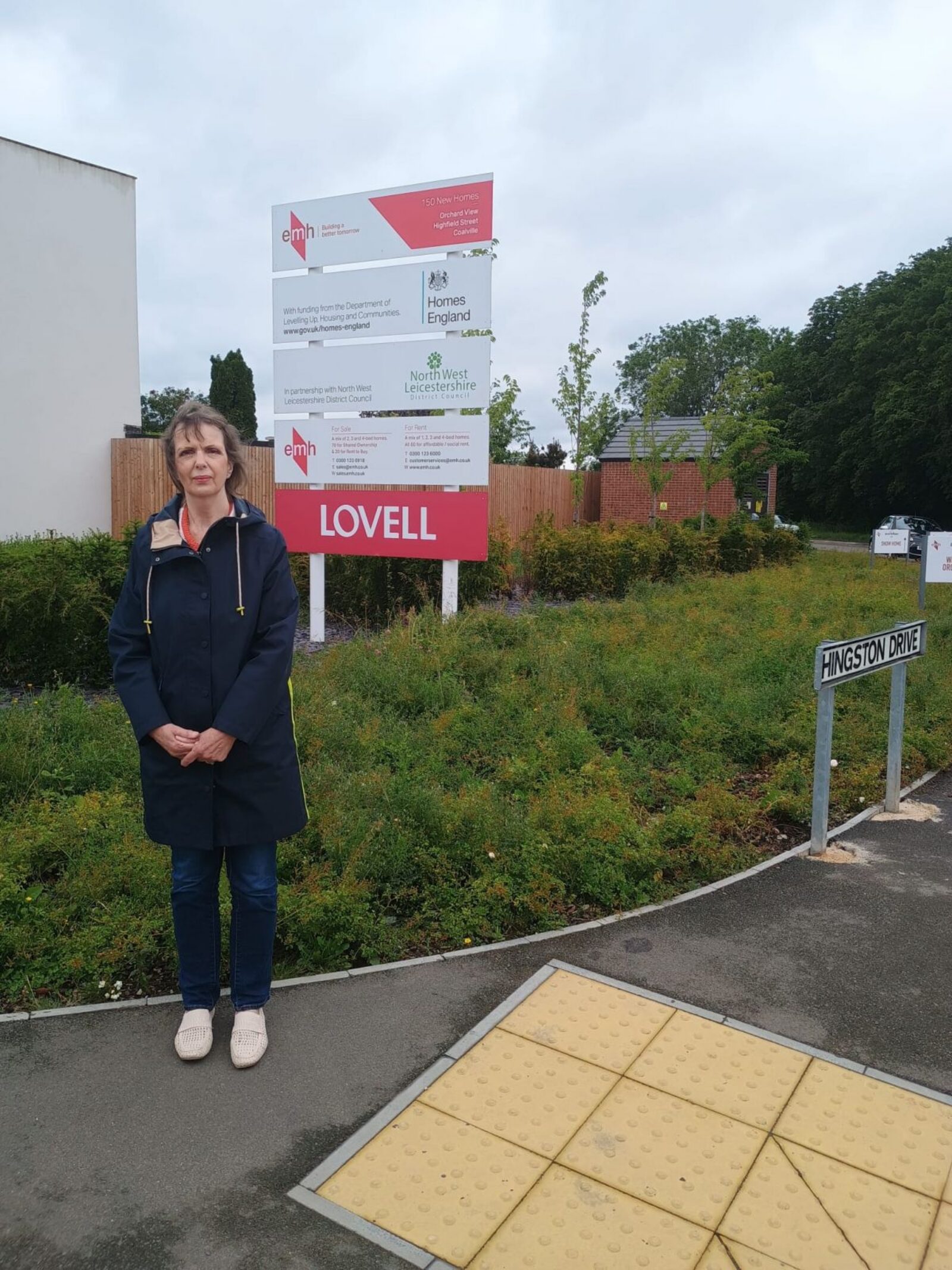 Cllr Catherine Beck at the Orchard View development